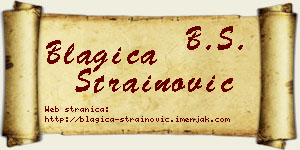 Blagica Strainović vizit kartica